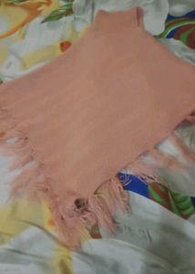 Fringed Poncho Cover-Up top