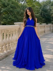 Royal Blue Flowy Gown