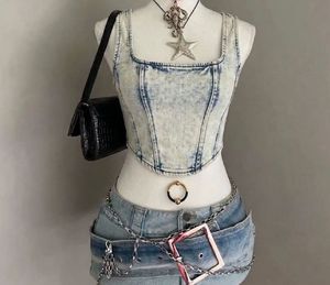 🩵✨ Denim Corset Top