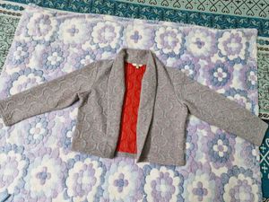 Stylish Grey Textured Jacket