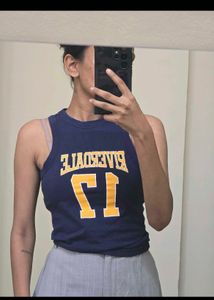 Navy Blue "Riverdale 17" Sleeveless Top