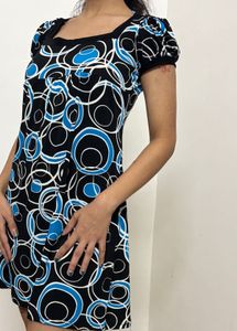 Retro Style Swirl Print Mini Dress