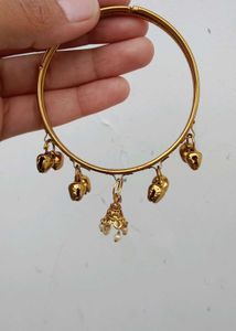 Golden Bangle Set with Bells