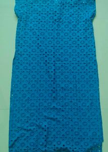 Beautiful Blue Eyelet kurti