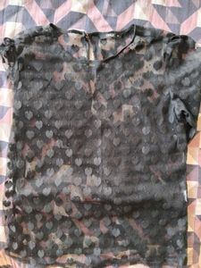Only Black Mesh Top