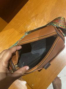 Brown Leather Crossbody Bag