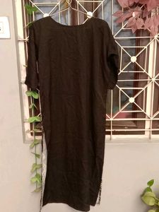 Printed Black Kurta
