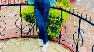 Straight Fit Blue Jeans