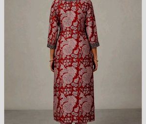 Maroon Floral Print Kurta