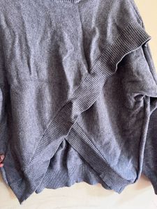 Gray Knit Turtleneck Sweater