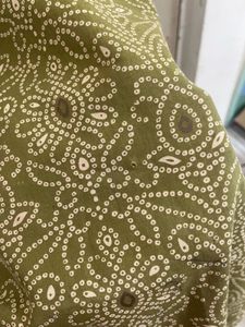 Utsa Olive Green Printed Kurta