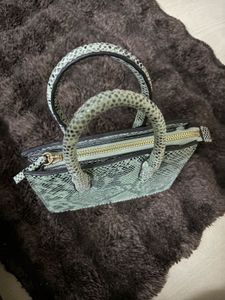 H&amp;M Snake Print Top-Handle Handbag