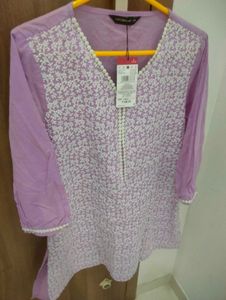 Chic Lavender Embroidered Kurta