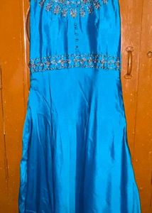 Stunning Blue Embellished Ethnic Gown
