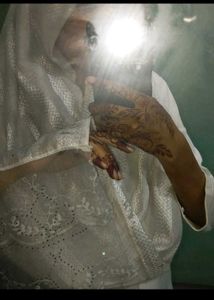 Elegant Ethnic white hijab