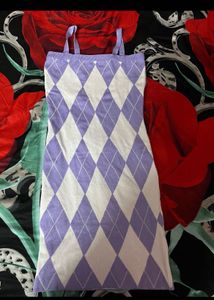 Winter  argyle Mini Dress