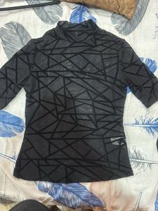 Sheer Geometric Pattern Top