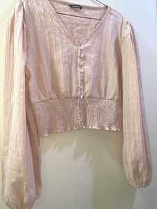 Zudio Pink Button-Down Blouse