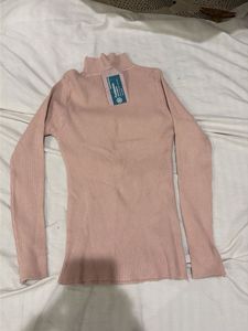 Ribbed Mock Neck Long Sleeve Top