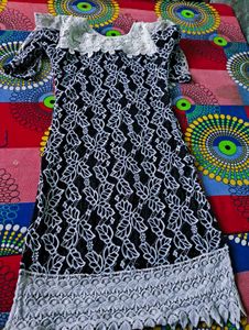 Elegant Black Lace kurti