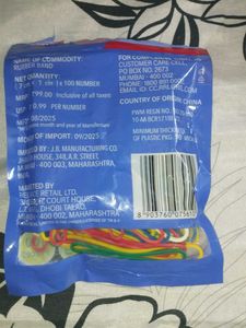 Long lastic multi colour Rubber band