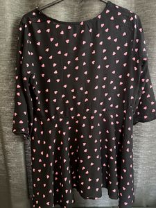 Heart Print Top | Size L
