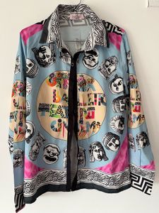 Unique Graphic Print Button-Up Shirt