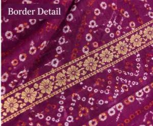 Beautiful Purple Bandhani Saree