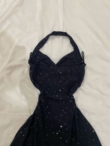 Sparkly Halter Neck Mini Dress
