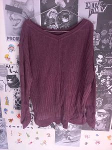 Cozy Ribbed V-Neck Long Sleeve Top