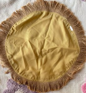 Sunflower Round Placemat with Fringe