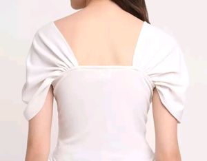 BRAND NEW WHITE TOP WITH TAG SWEETHEART NECKLINE