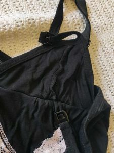 La senza Black Lace Trim Maternity Camisole