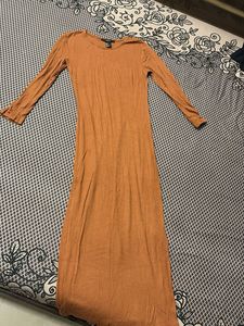 Ribbed Long Sleeve Maxi Dress