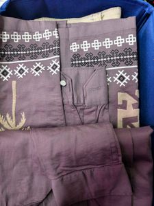 Men's Brown Embroidered Casual Shirt