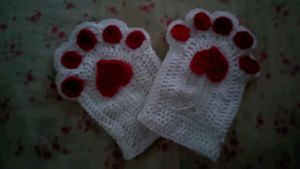 Cute Paw Fingerless Gloves✨