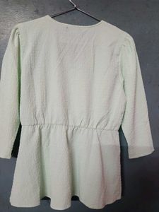 Mint Green Peplum Top