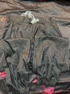 Chain Detail Black Pants