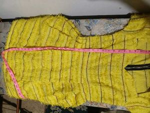 Yellow Textured dress
