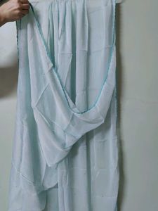 Chiffon-Mukaish Light Blue Dupatta ✨