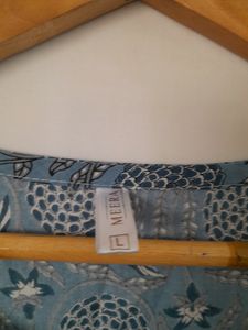 Blue Printed Kurta Set (Women's)