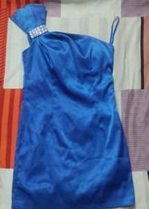 Stunning One-Shoulder Royal Blue Dress