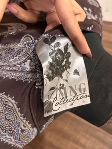 MANGO Brown Paisley Print Dress