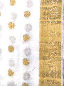 cream gold zari pure Silk saree