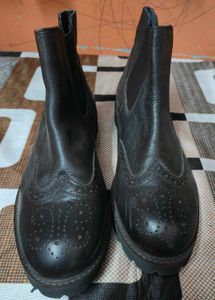 Girls Brown Leather Chelsea Boots