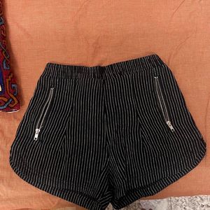 Striped High Waisted Shorts