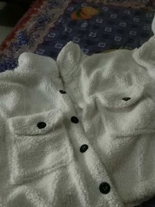 Cozy White Teddy Fleece Jacket