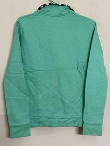 Aqua Green Collared Sweatshirt