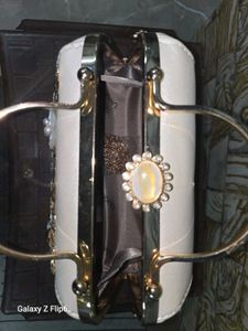 Elegant White Clutch with Embellishments