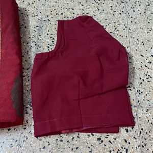 marron color saree